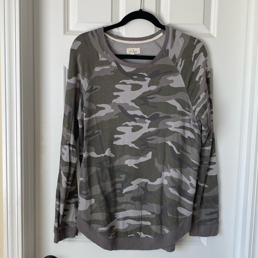 Thread and Supply Long Sleeve Sweatshirt‎ - Small - Camo Green